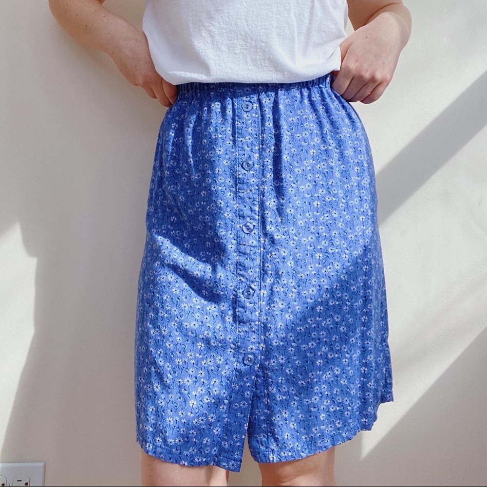 Floral midi skirt handmade